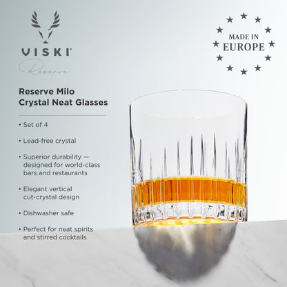 Reserve Milo Crystal Neat Glasses  Viski®