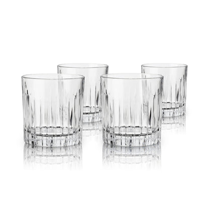 Reserve Milo Crystal Rocks Glasses By Viski (set of 4)