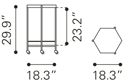 Hex Bar Cart