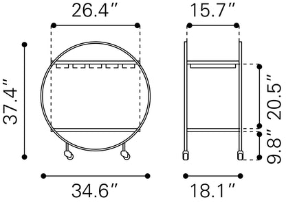 Arc Bar Cart