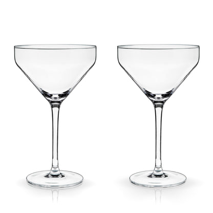 Raye Angled Crystal Martini Glasses Viski®