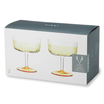 Deco Gatsby Crystal Coupe Glasses Viski®