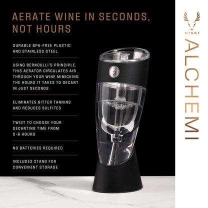 Alchemi Adjustable Aerating Wine Pourer Viski®