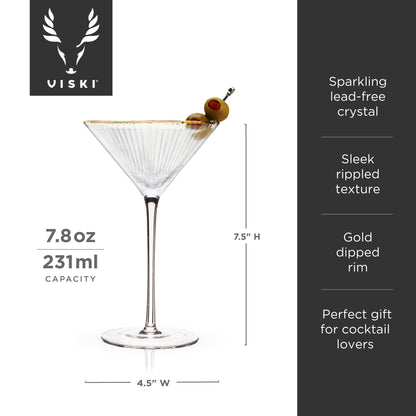 Meridian Crystal Martini Glasses Viski®