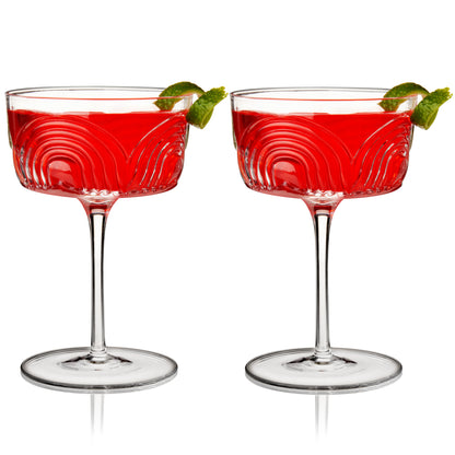 Deco Beau Crystal Coupes Viski®