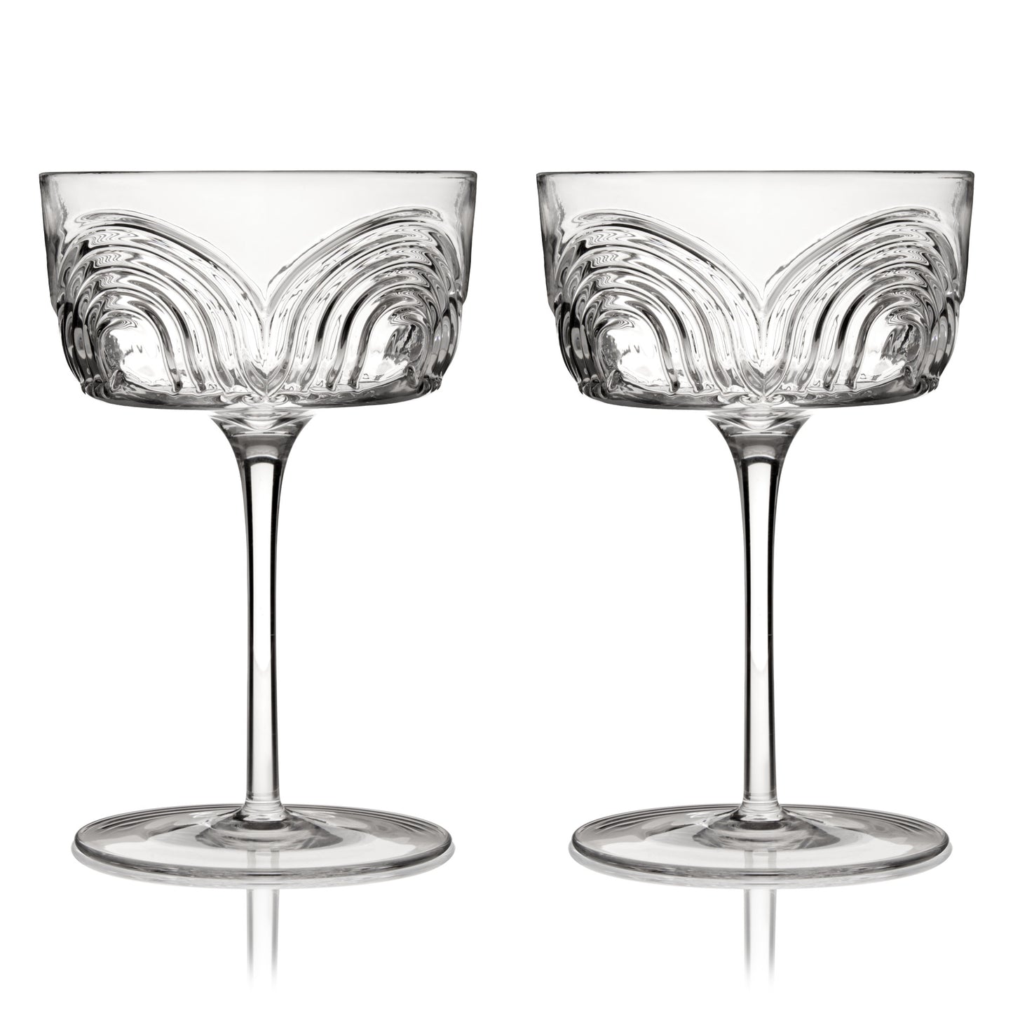 Deco Beau Crystal Coupes Viski®