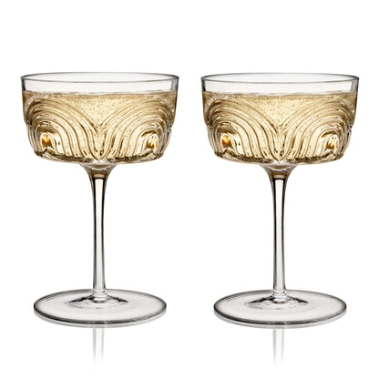 Deco Beau Crystal Coupes Viski®