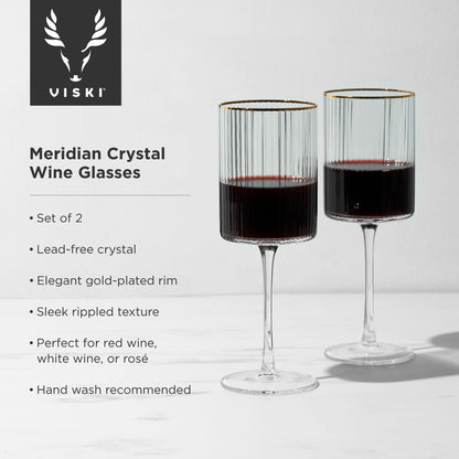 Meridian Crystal Wine Glasses Viski®