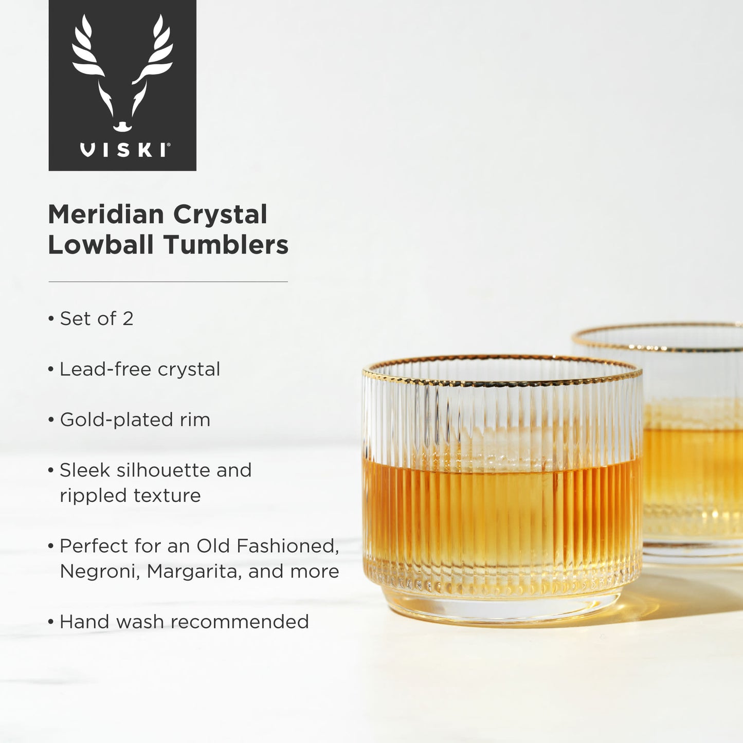 Meridian Crystal Lowball Tumblers