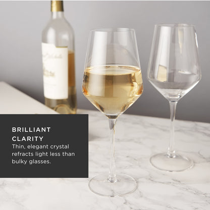 Raye Crystal Angled Chardonnay Glasses Viski®