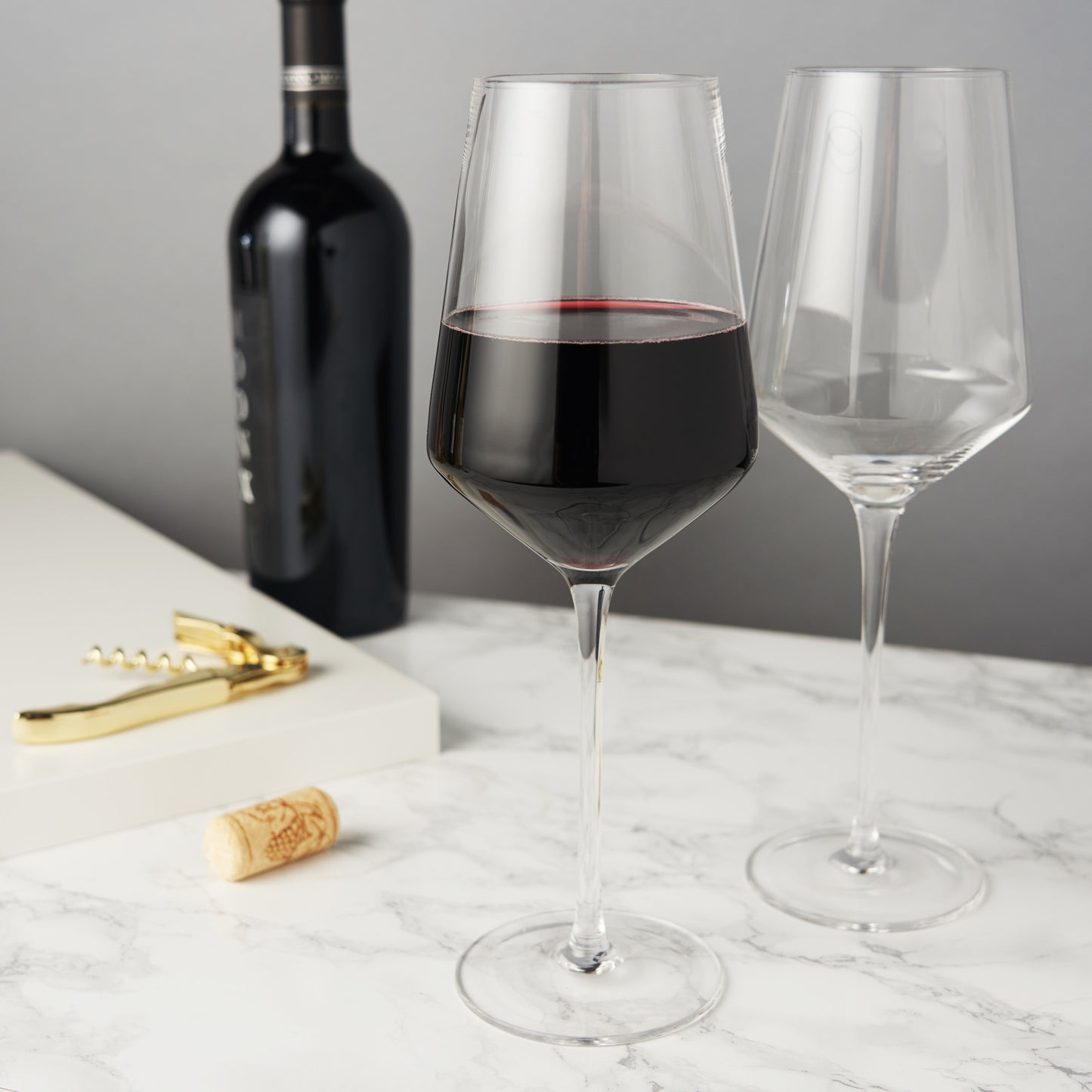 Raye Crystal Angled Bordeaux Glasses Viski®