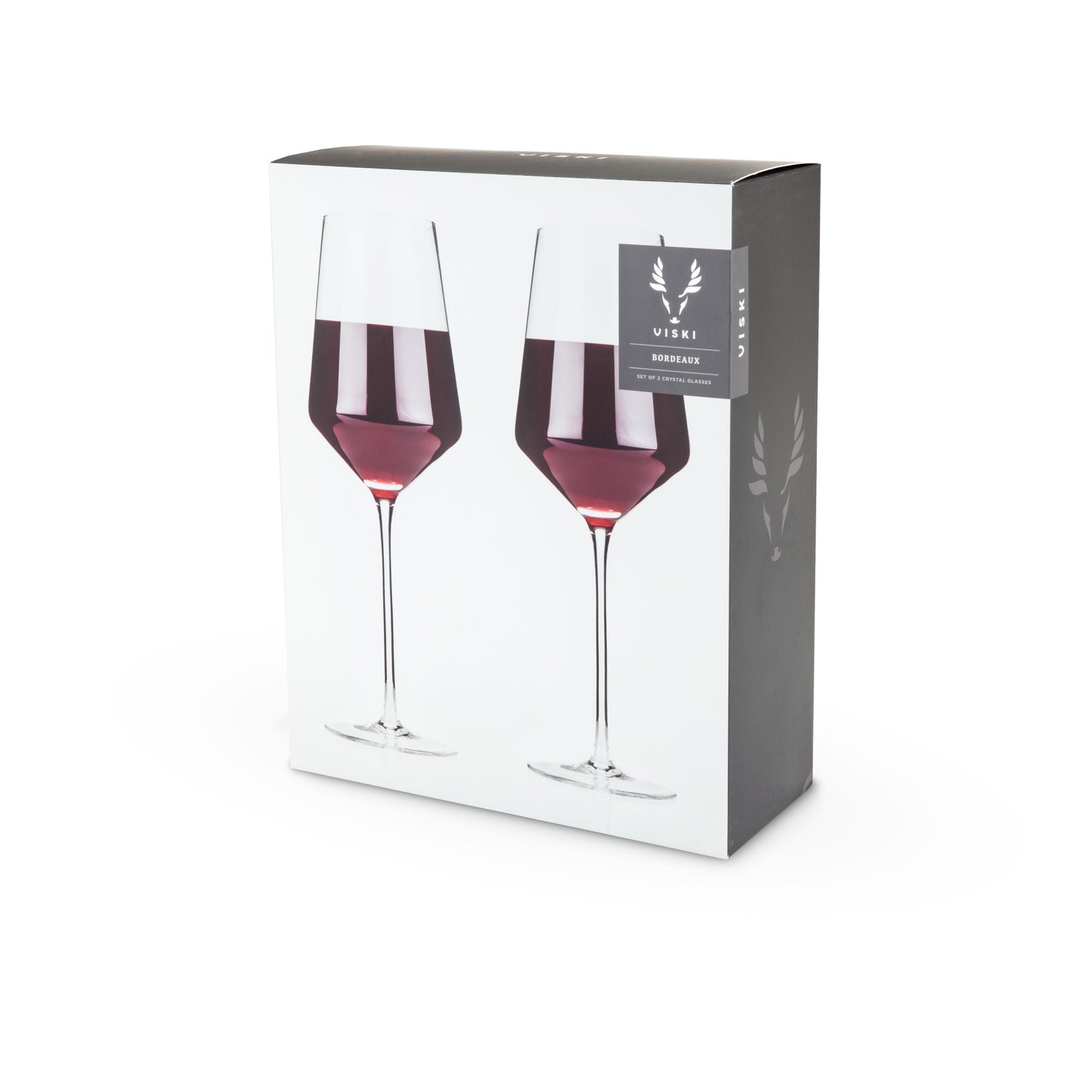 Raye Crystal Angled Bordeaux Glasses Viski®