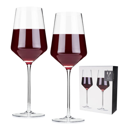 Raye Crystal Angled Bordeaux Glasses Viski®