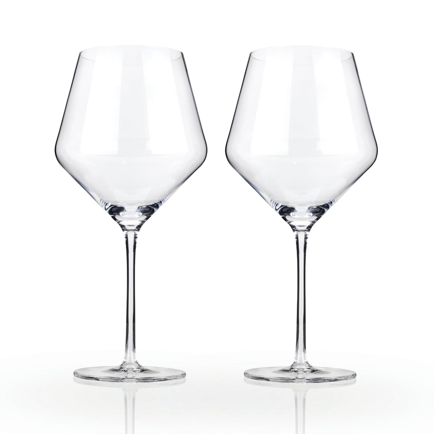 Raye Crystal Angled Burgundy Glasses Viski®