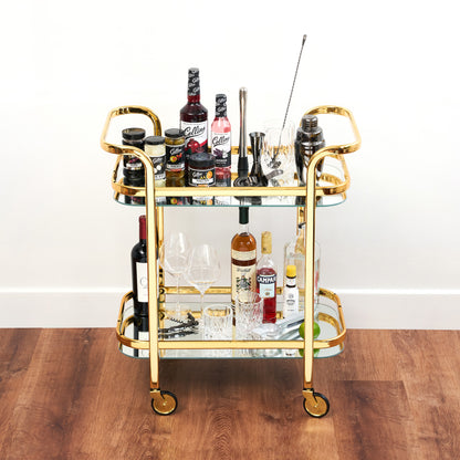 Belmont Bar Cart in Gold