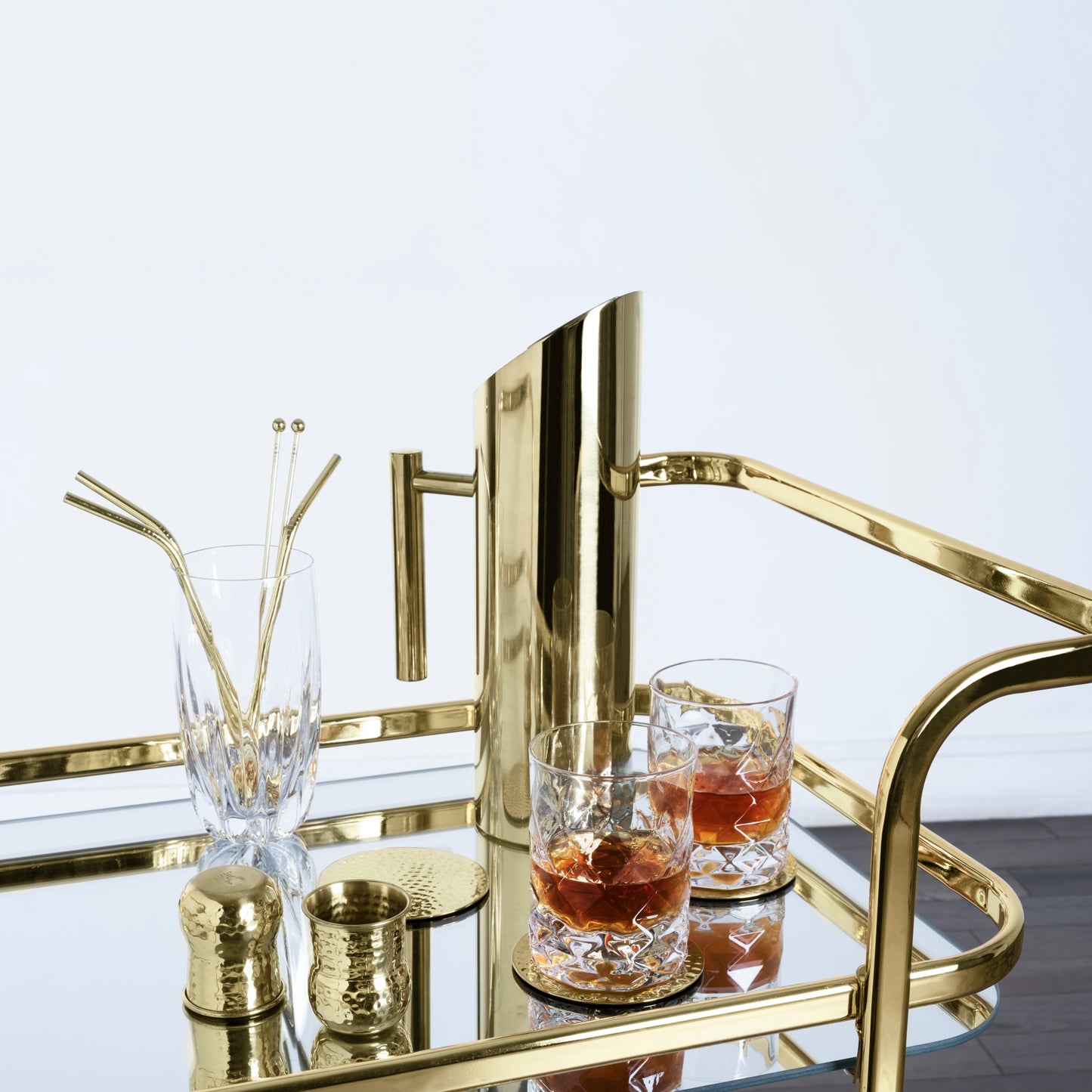 Belmont Bar Cart in Gold