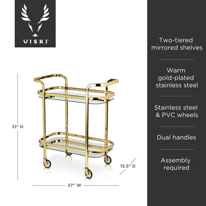 Belmont Bar Cart in Gold