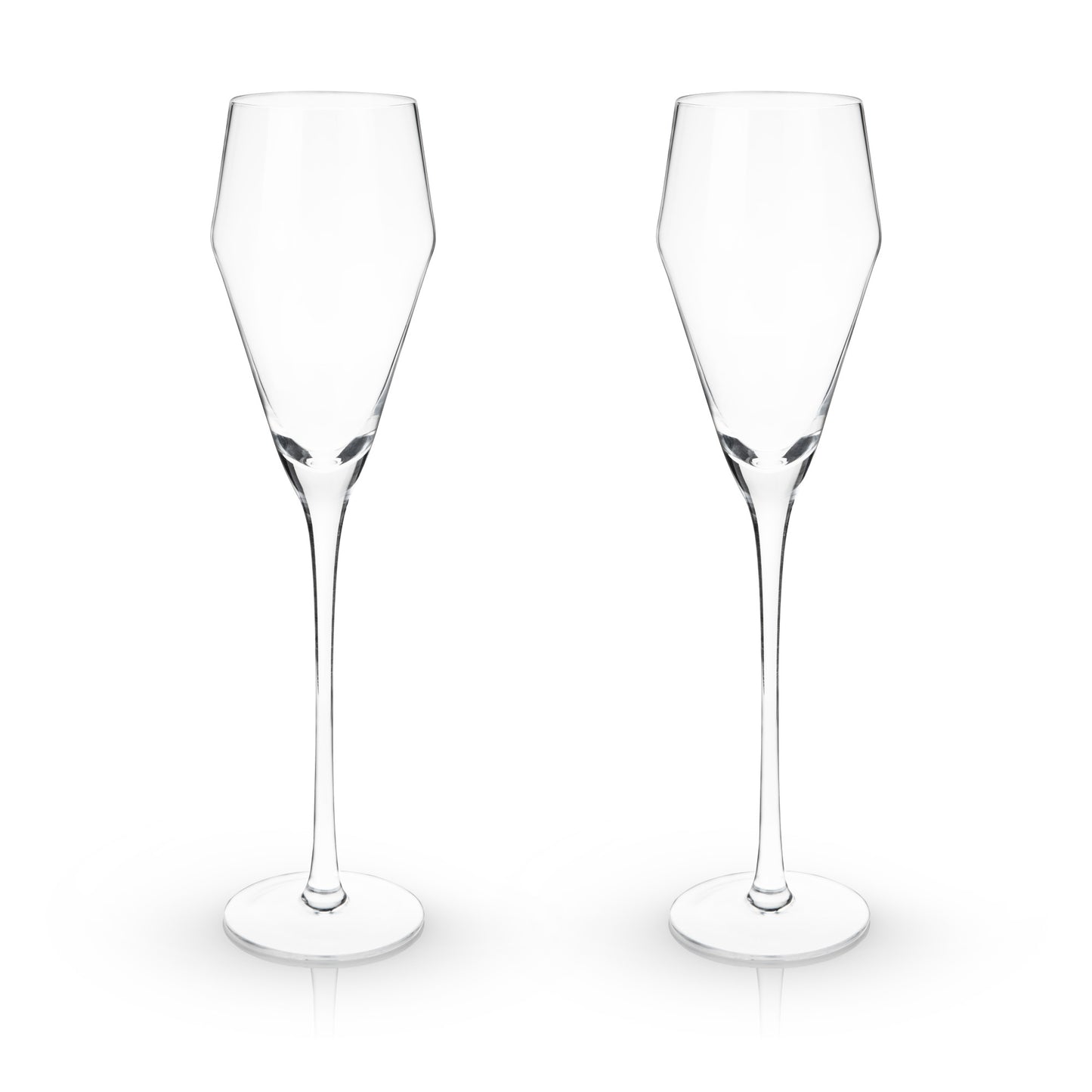 Raye Crystal Angled Prosecco Glasses Viski