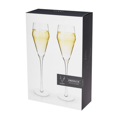 Raye Crystal Angled Prosecco Glasses Viski