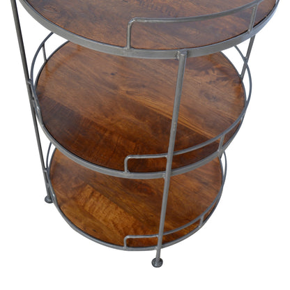 Industrial Round Butler Tray Table