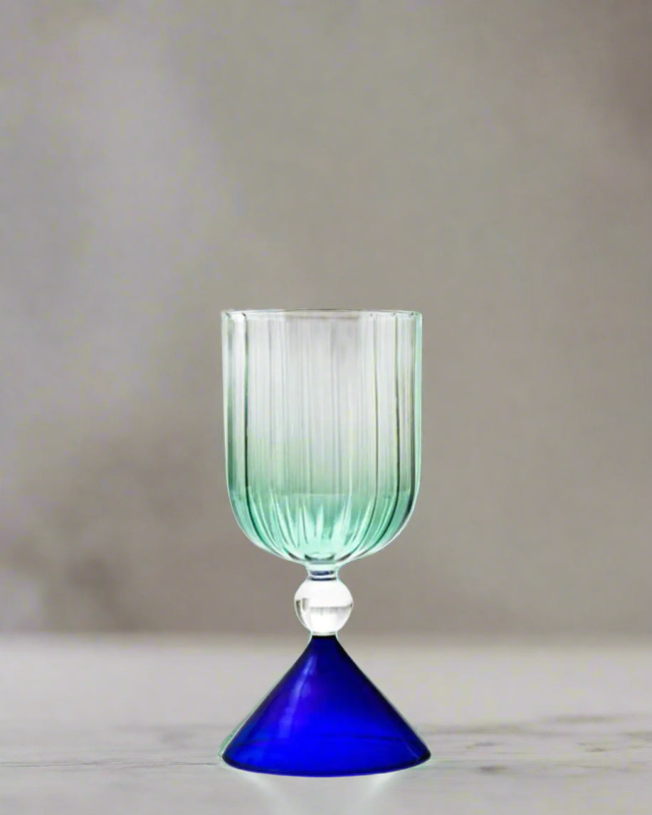 Blue Oasis Wine Glass